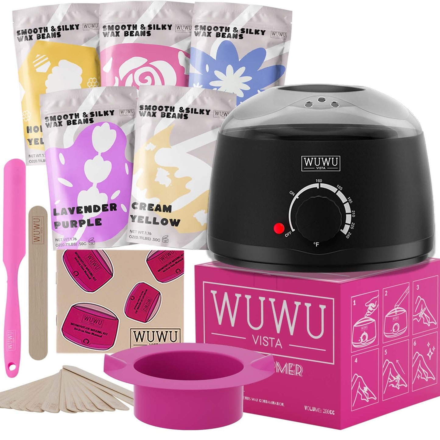 Waxing Kit WUWUVISTA Hair Removal Wax Kit Wax