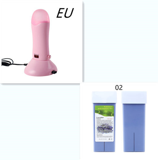 Hair removal hot wax machine with seat