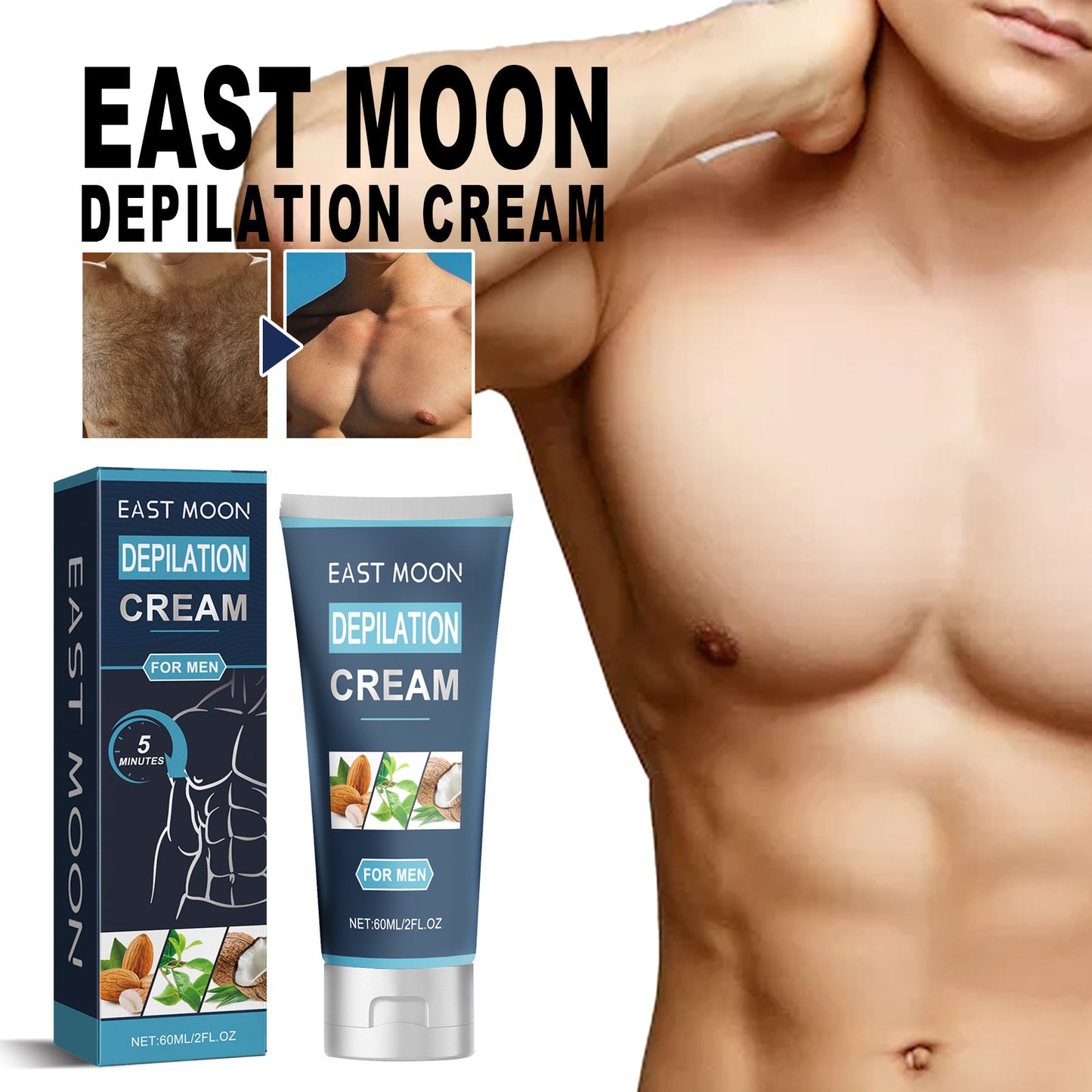 Men's Hair Removal Cream Dry And Gentle Moisturizing Skin