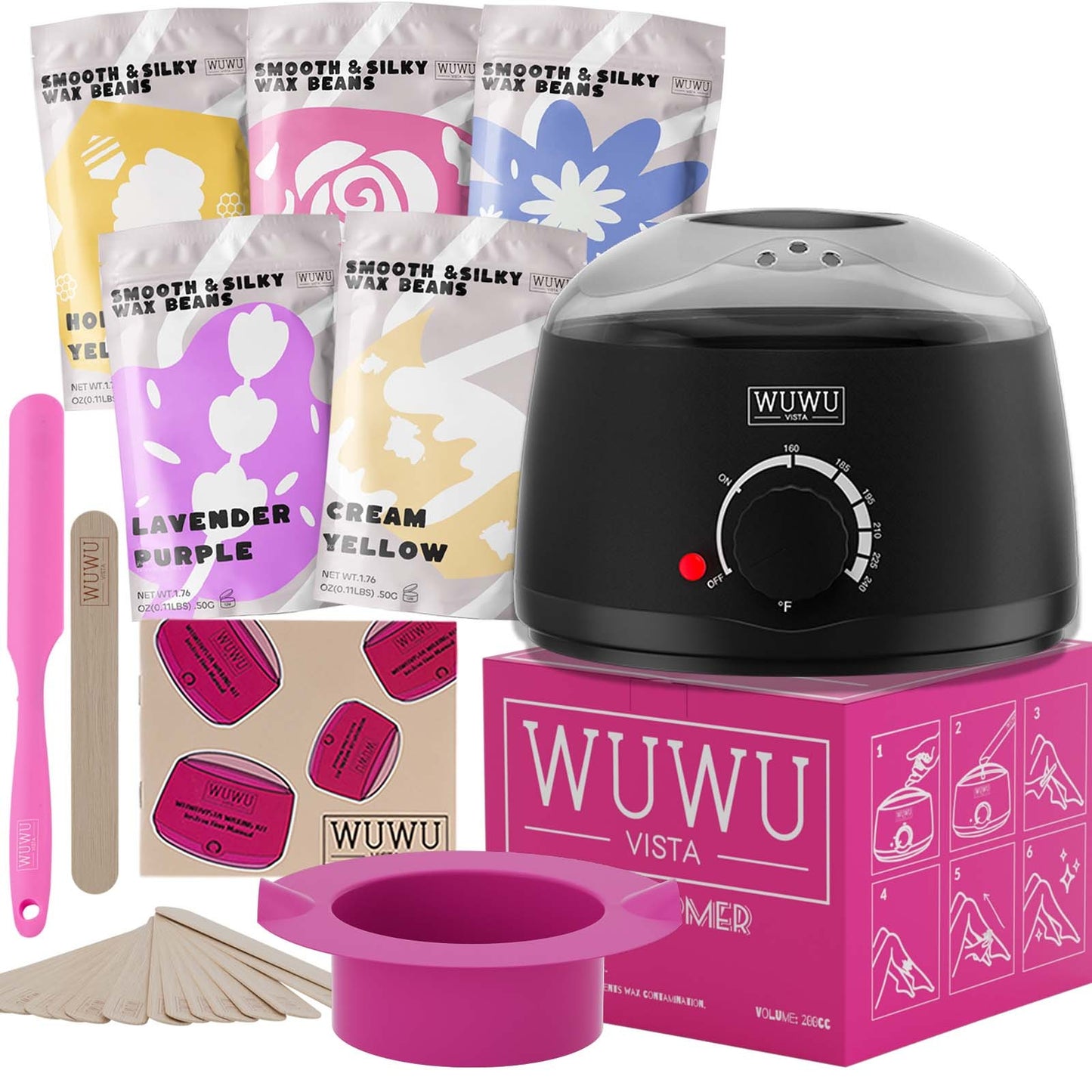 Hair Removal Wax Kit With Wax Melt Warmer Waxing Beads