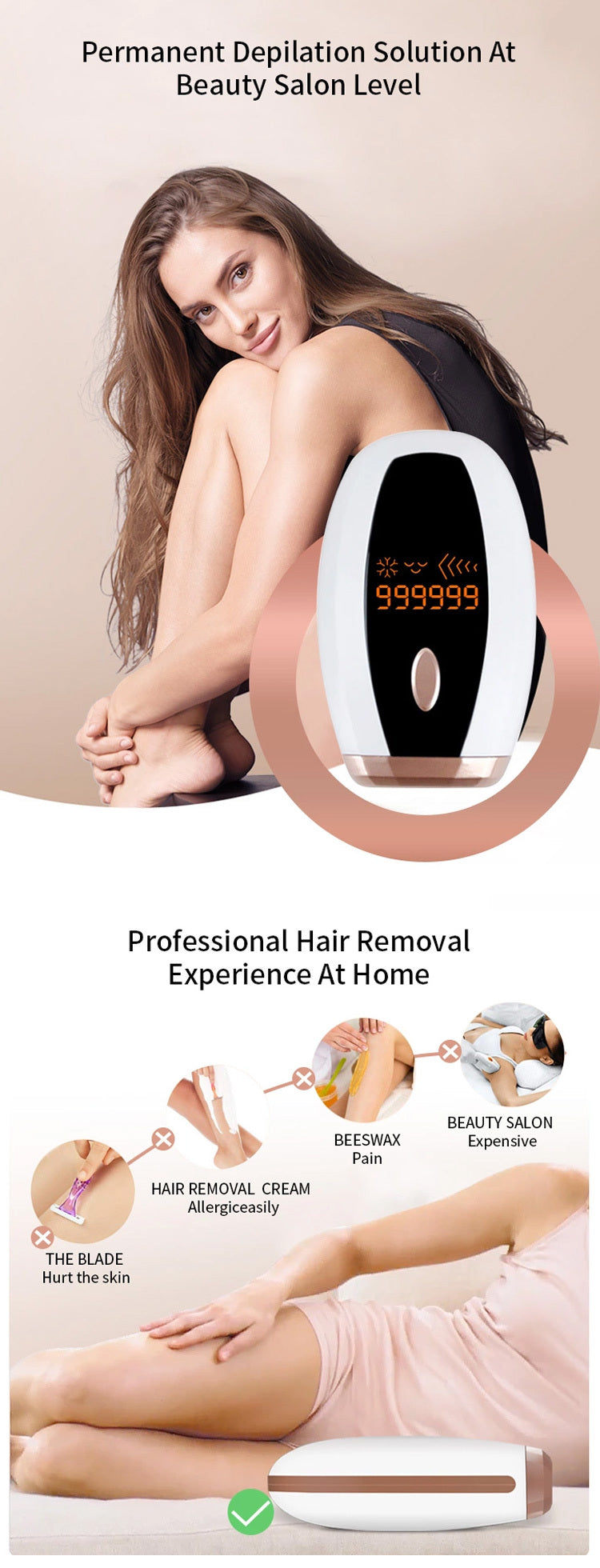 Multifunctional Freezing Point Hair Removal Device IPL Laser