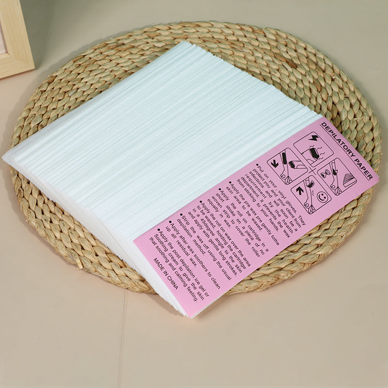 Hair Removal Wax Paper 100 Pieces Bag Non-woven Depilatory Wax Strips Disposable