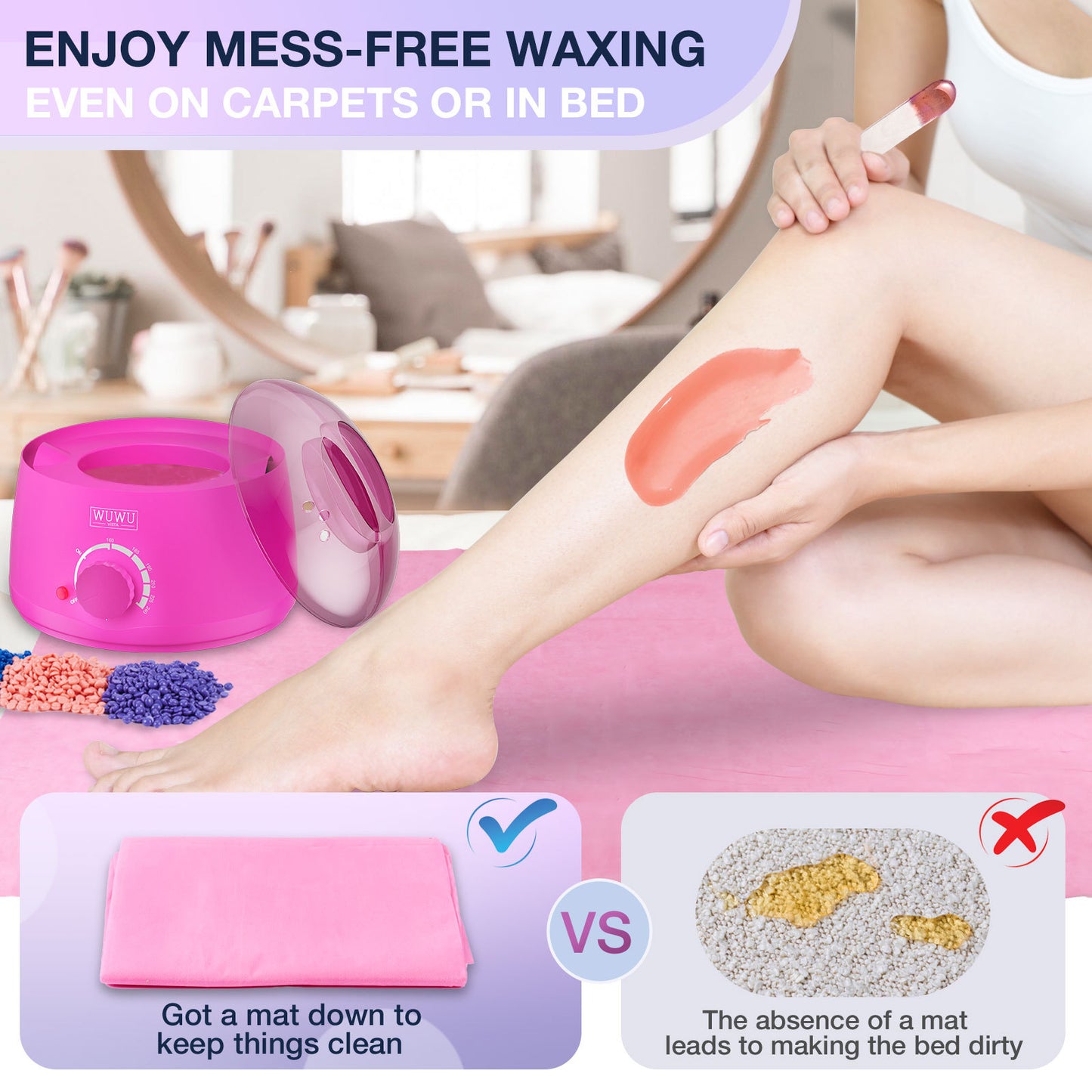 Waxing Kit 69 Items Hair Removal Wax Kit With Wax Warmer