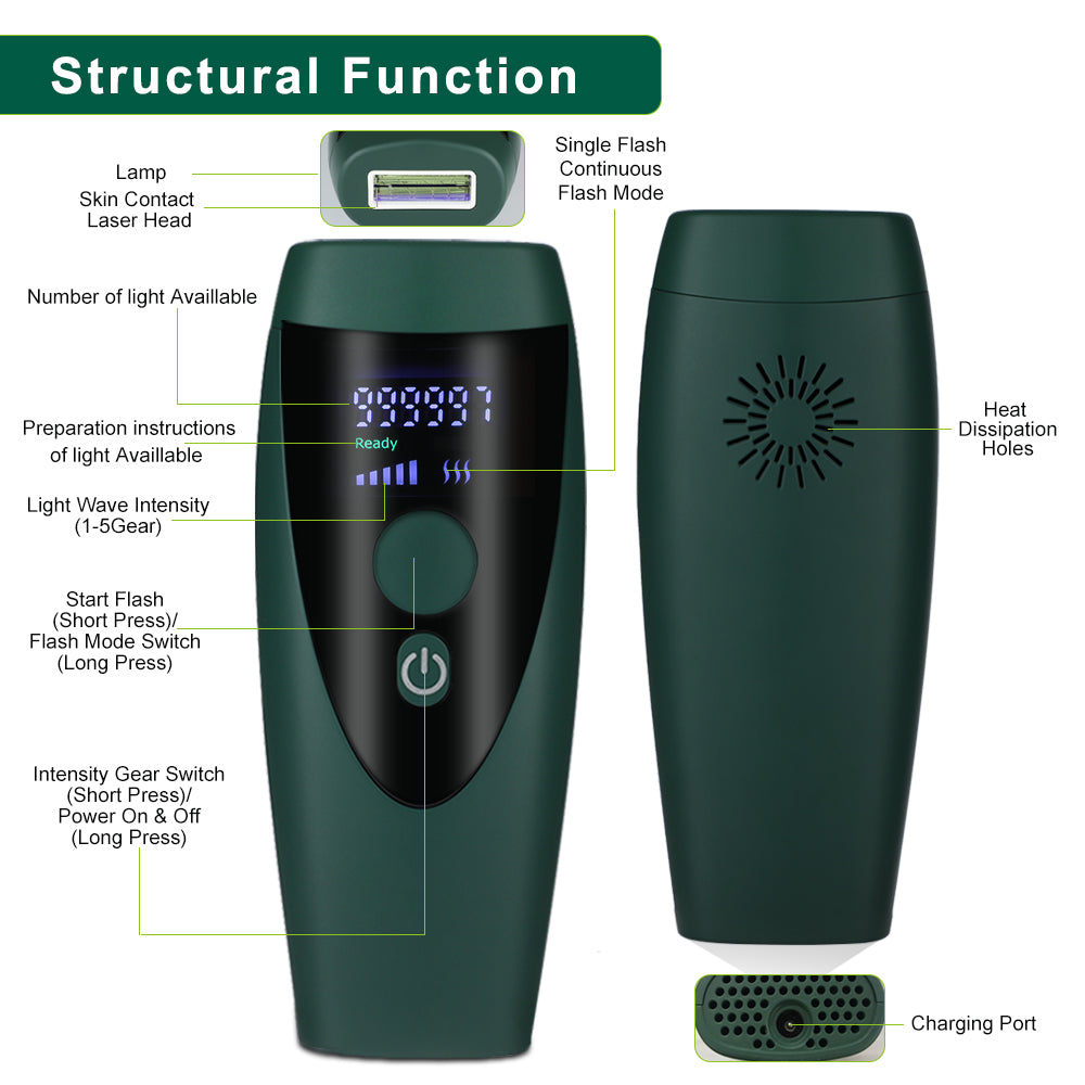 Hand-held Laser Hair Removal Device IPL Photon Technology Whole Body Hair Removal