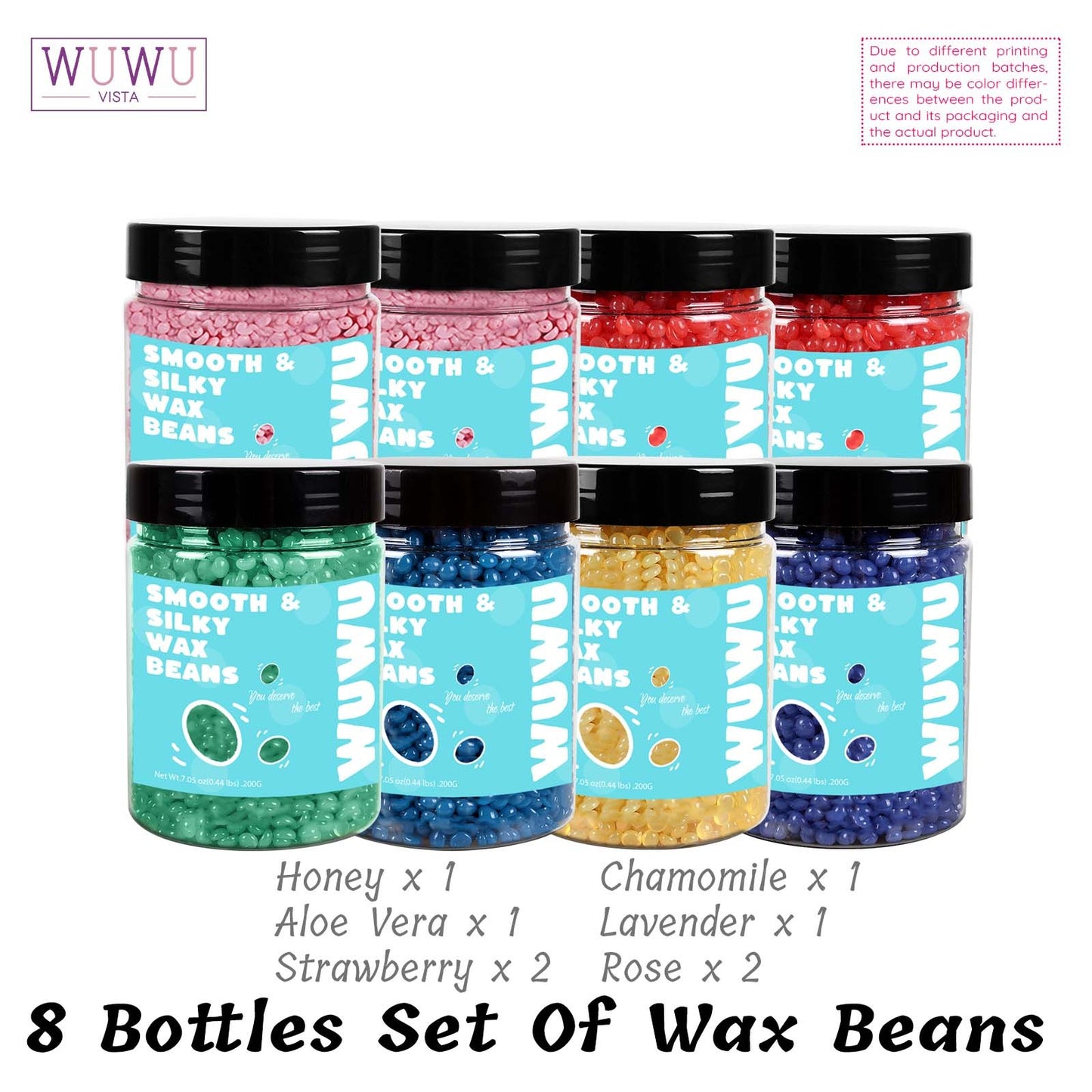 1600g Bottled Wax Bean Set Hard Wax Beads Hair Removal