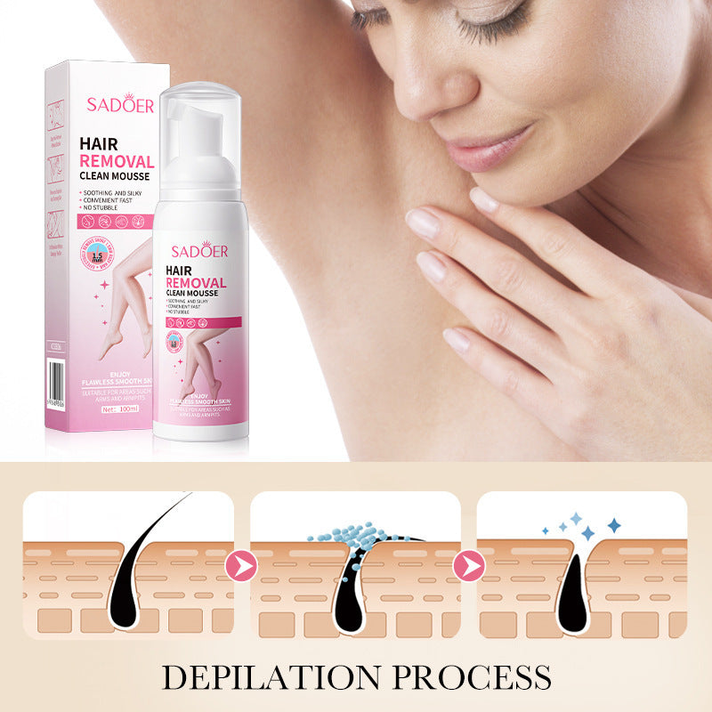 Hair Removal Mousse 100g Hair Removal No Stimulation Silky Skin