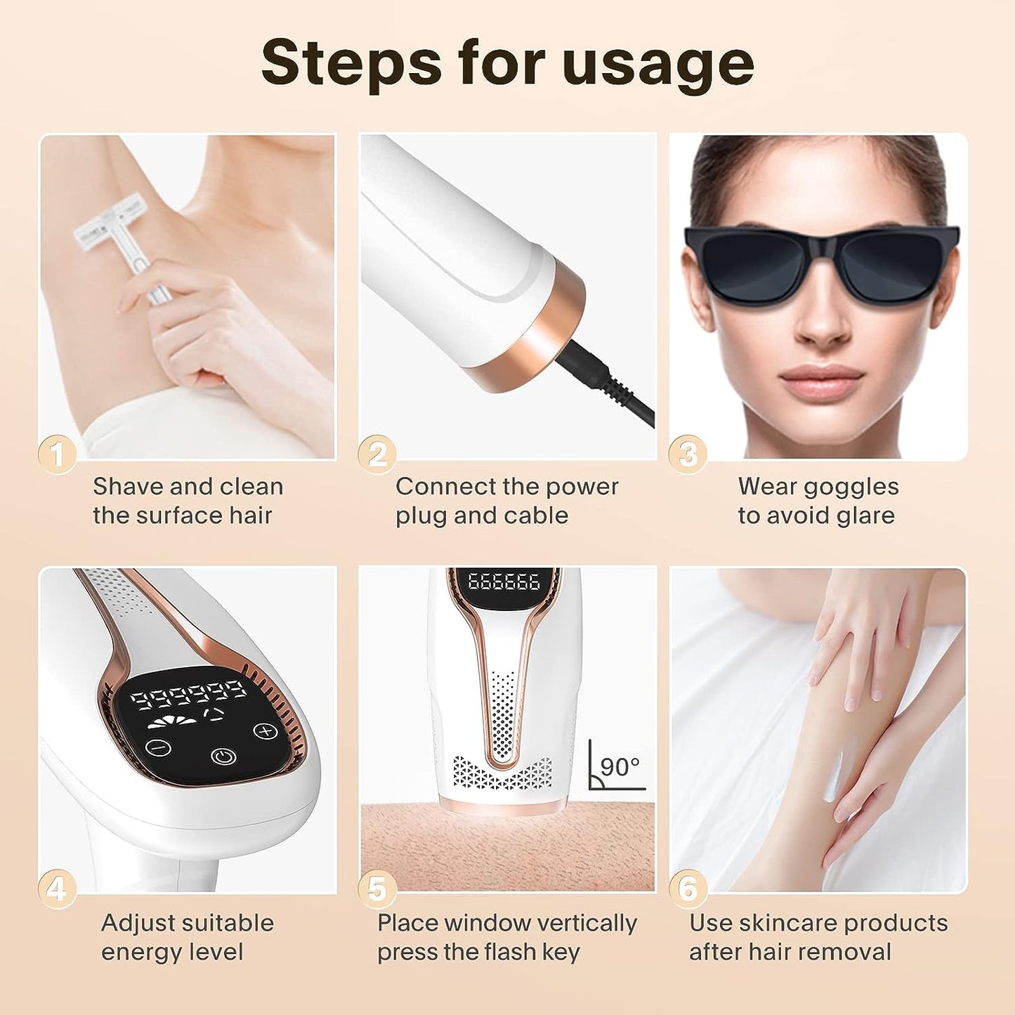 999999 Flashes Laser Hair Removal Machine IPL Hair Remover Device Professional Hair Removal Instrument For Facial Body At Home