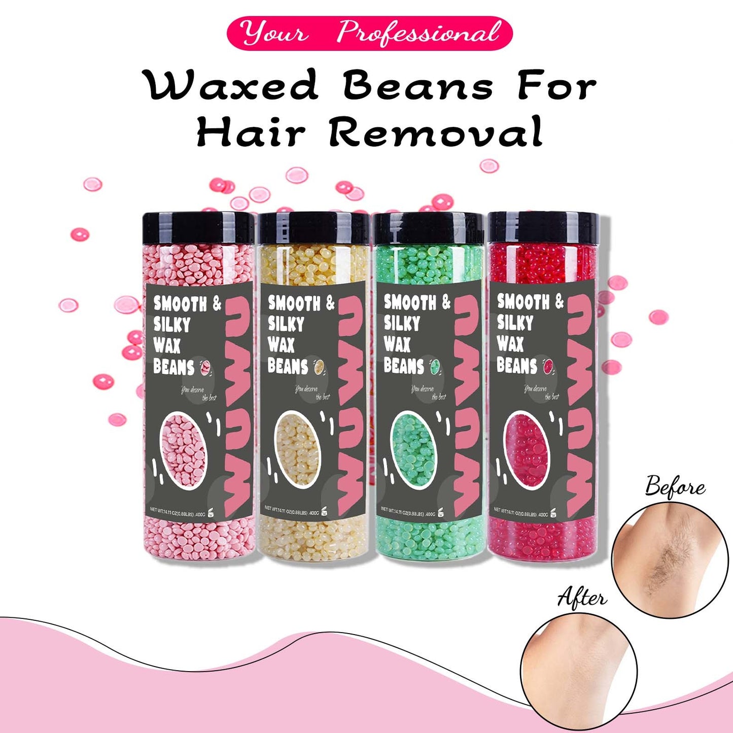 Hard Wax Beads 1600g Set  Hair Removal Solution