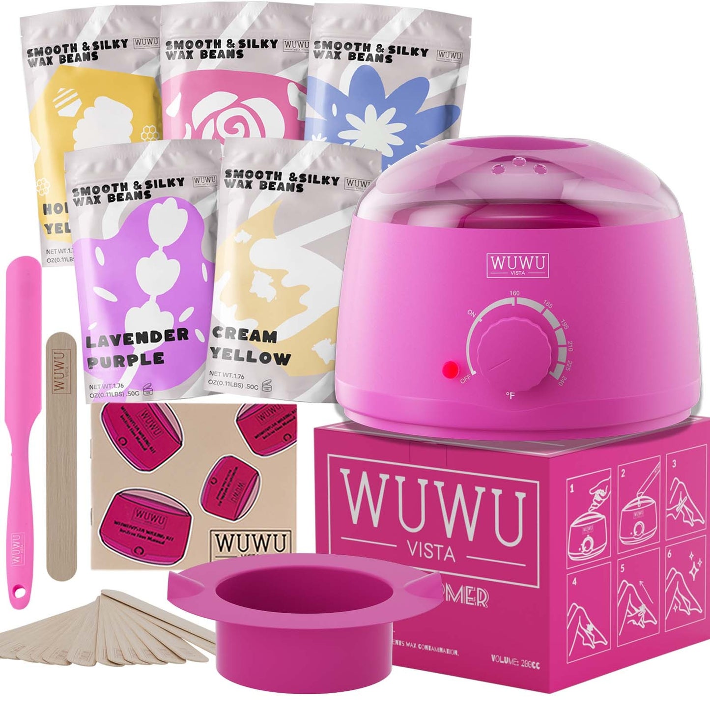 Hair Removal Wax Kit With Wax Melt Warmer Waxing Beads