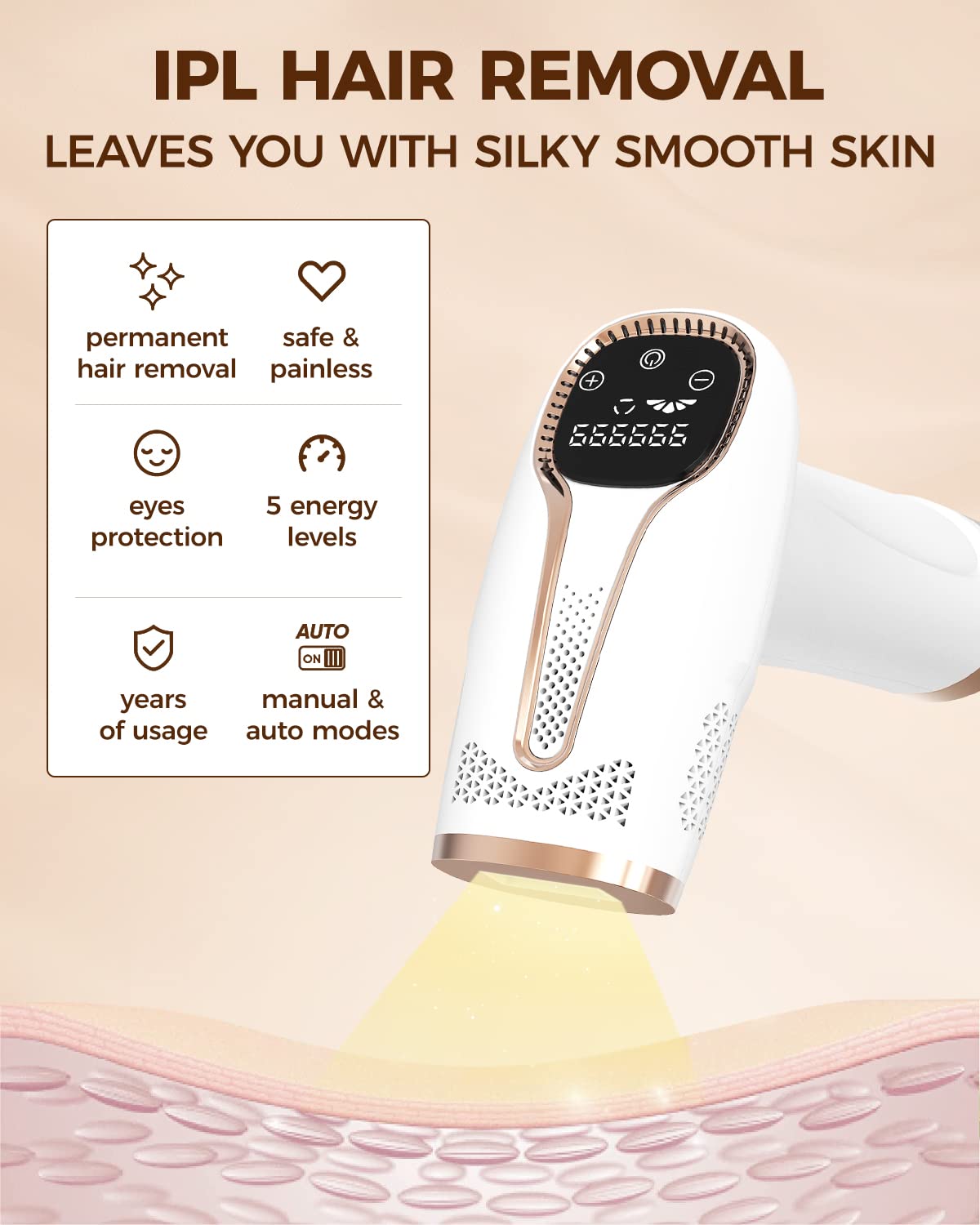 999999 Flashes Laser Hair Removal Machine IPL Hair Remover Device Professional Hair Removal Instrument For Facial Body At Home