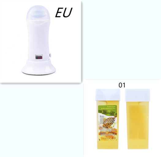 Hair removal hot wax machine with seat