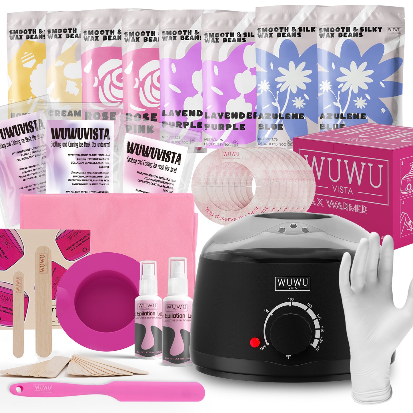 Waxing Kit 69 Items Hair Removal Wax Kit With Wax Warmer