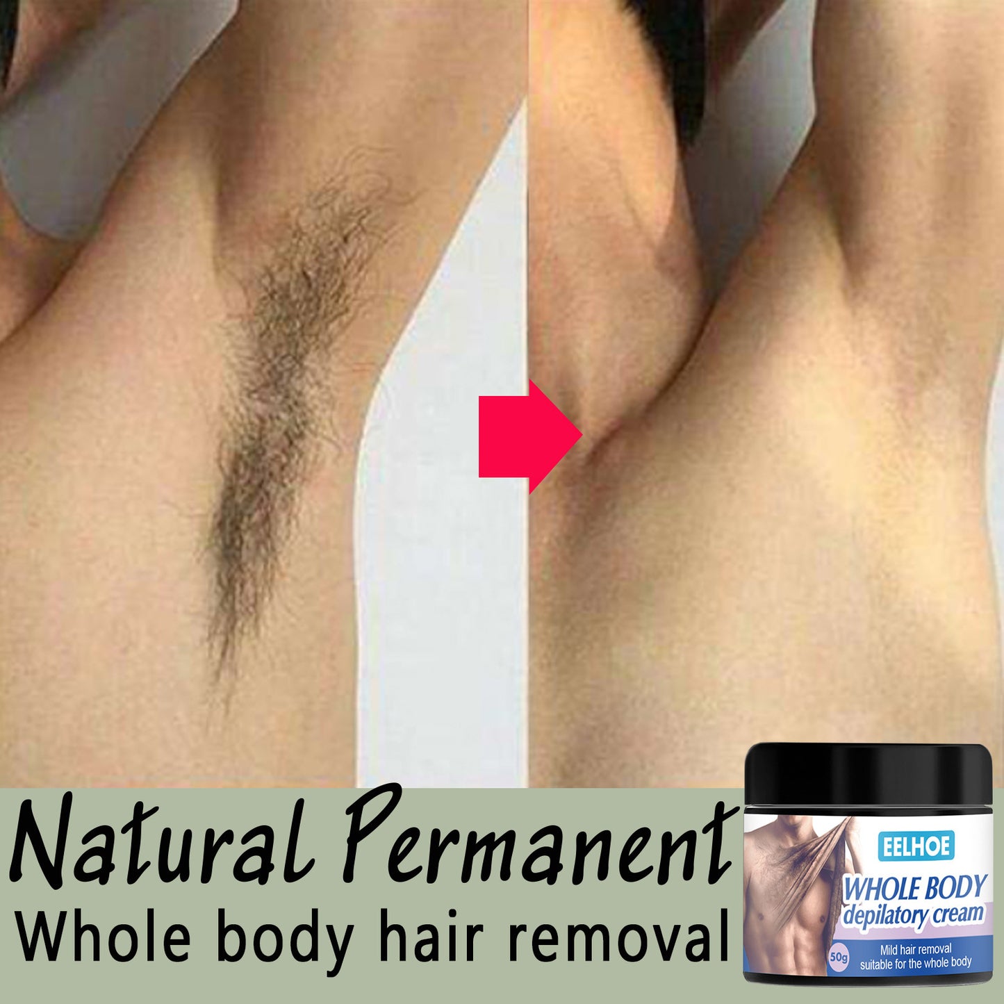 Gentle And Non-irritating Body Hair Removal Cream