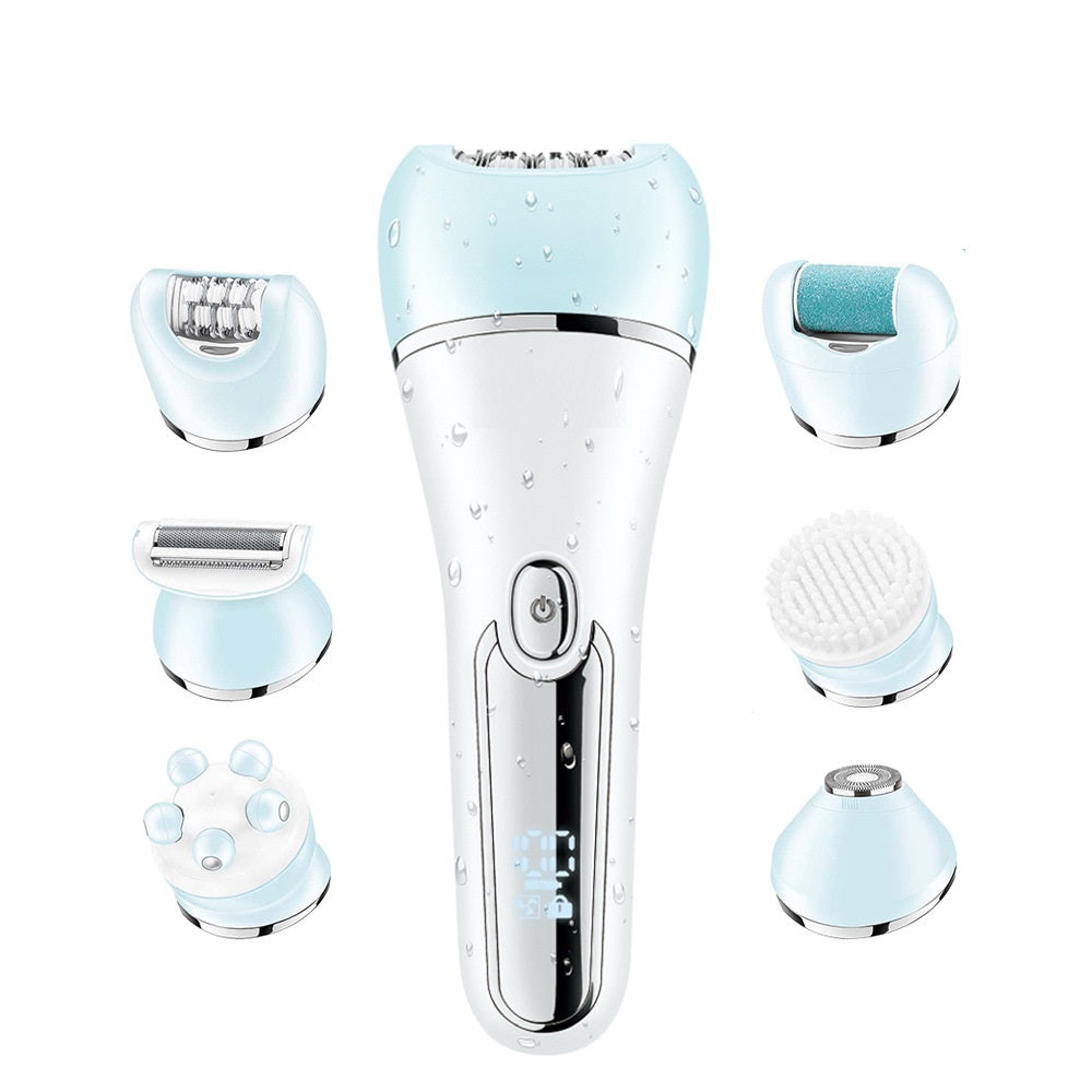 Six-in-one Women's Electric Plucking Hair Removal Device Suit