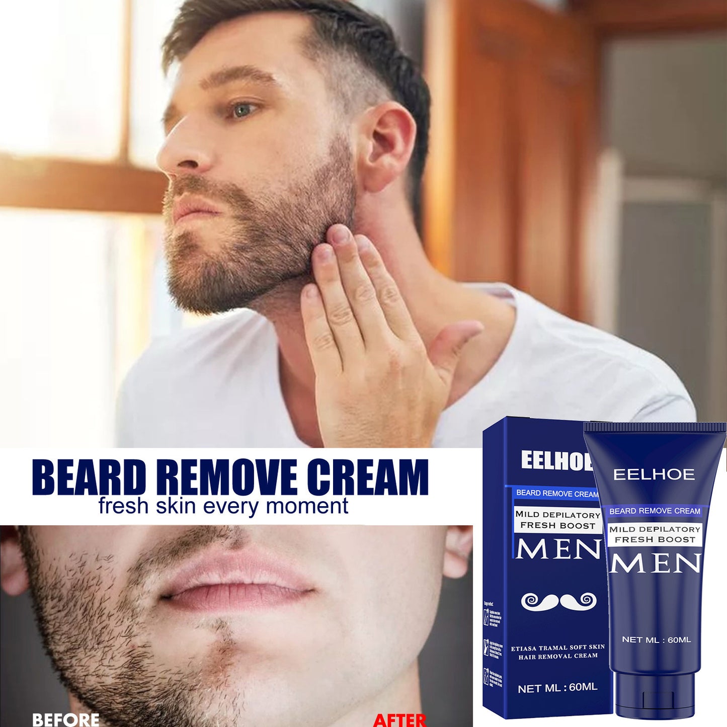 Men's Hair Removal Cream Body Chest Beard