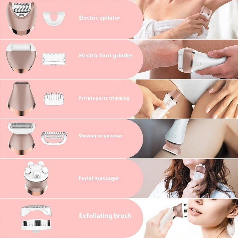 Multifunctional Shaver Women's 6-in-1 Electric Hair Removal Device