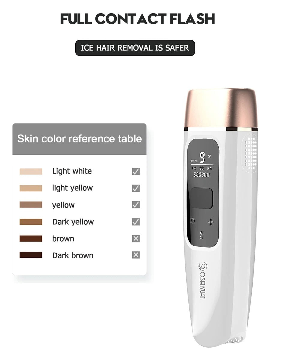 Laser HD Icecool IPL Epilator Laser Hair Removal Permanent For Face Body Leg Bikini